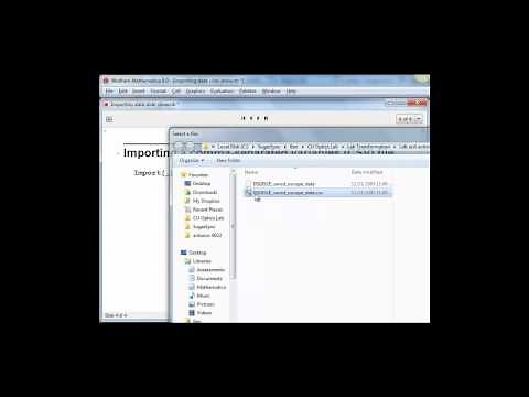 Importing data into Mathematica