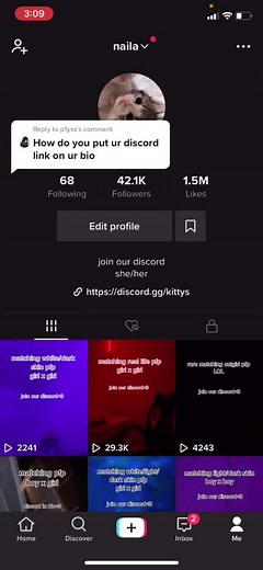 Reply to @p1yss | how to put discord invite in bio