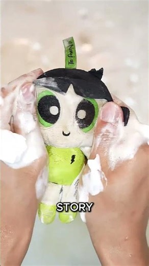 This plush needed saving from the car dirt #cleaning #beforeandafter