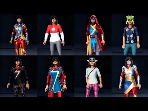 All Ms Marvel Skins in Marvel's Avengers