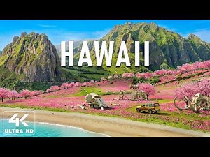 Spring in Hawaii 4K 🌸 Discover Tropical Hibiscus Blooms, Ocean Breezes & Relaxing Island Soul