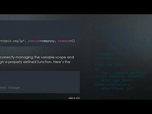 Mastering Proxy Selection in Python: Using a Local Variable in Requests