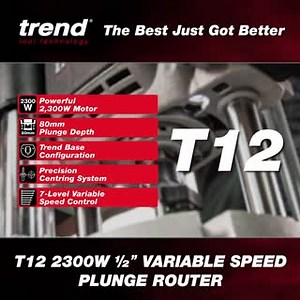 Meet our NEW high-performance trade-focused T12 Plunge Router with advanced safety features. Engineered to deliver reliable, fast, accurate cuts. Find out more  www.trend-uk.com/t12-2300w-plunge-router #TrendToolsUK #Router #NewToolInnovation #Routers #Woodworking #Carpentry #KitchenFitting #DoorFitting | Trend Tool Technology | Facebook