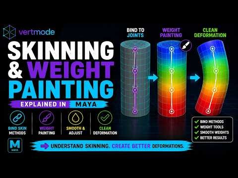 Skinning & Weight Painting Explained in Maya | Beginner Tutorial