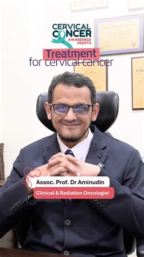 Early detection opens doors to more treatment options for cervical cancer🎗️ In this video, our Clinical & Radiation Oncologist, Assoc Prof Dr Aminudin Rahman Mohd Mydin, shares how cervical cancer treatment depends on the stage of the disease, and why detecting it early can make a significant difference in outcomes. Every stage requires a tailored approach — and knowing early means more options, better planning, and better care. 👉 Watch the full video to learn more 📞 Book your screening or co