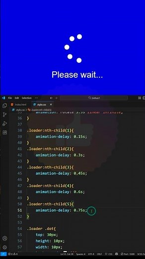 CSS Loading Dots Animation | #shorts #animation