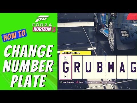 Forza Horizon 5 How to Change Number Plate