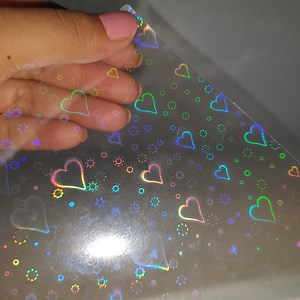Hearts Holographic Transparent Self Adhesive Overlay Film A4 Sheet - Vinyl Holographic Sticker - Etsy Canada