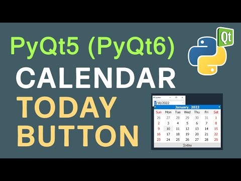 Add Today's Button To The Calendar Widget (QCalendarWIdget) In PyQt5 (Also Works For PyQt6)