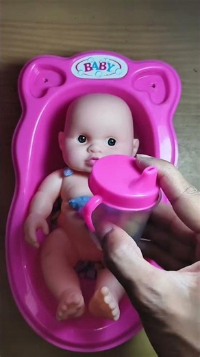 Baby Doll Gets a Rainbow Shower 🌈🛁 #shorts