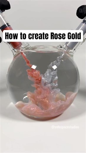 How to create Rose Gold (Copper + Silver) #colormixing #satisfying #paintmixing #oddlysatisfying