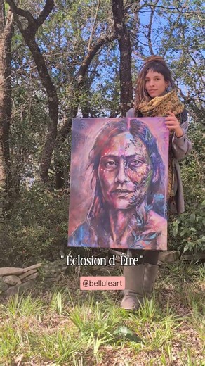 Nouveau tableau : Et si le vivant passait à travers nous ? 🌿 “Éclosion d’Être”