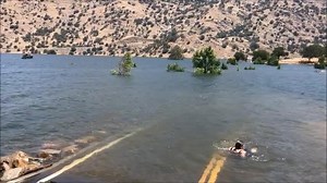 Horse Creek Campground submerged -- Lake Kaweah at highest level since 2012