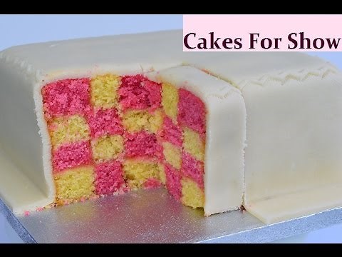 Making a Checkerboard Battenberg Cake