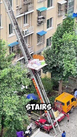 Simplified Moving! See How This Furniture Elevator Works 🚛✨ #shorts