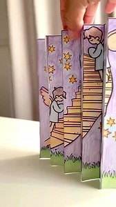 Printable Jacob's Ladder Agamograph – Sunday School Craft & Bible Story Coloring Activity for Kids, Jacob’s Dream, Instant Download PDF - Etsy