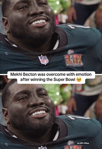 This is incredible 💚💚💚 #nfl #mekhibecton #emotional #eagles #superbowl