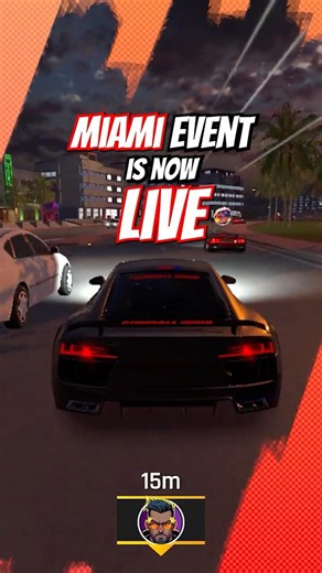 Miami event is live in Gumball 3000: World Tour