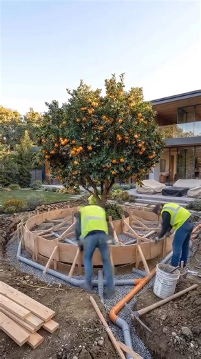 “They Built a Perfect Circle Around a Tree… Wait for the Final Look 😍” #interiordesign #luxuryinteri