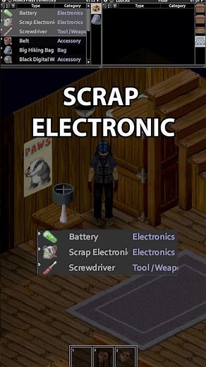 🔋💡How to MAKE BATTERY CONNECTORS with electrical in Project Zomboid #shorts #projectzomboid