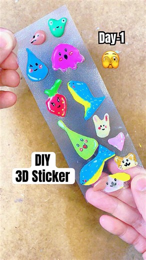 First Try at 3D Stickers #diysticker #3dstickers