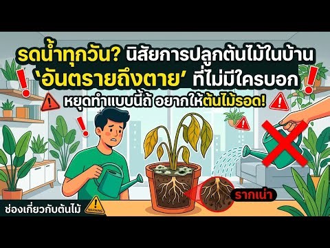 รดน้ำทุกวัน ฆ่าต้นไม้อย่างเงียบ ๆ — ข้อผิดพลาดที่นักปลูกในบ้านมักทำ