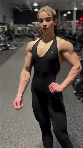 Black Bodysuit Makes The Muscles POP Part 2 | Latina Muscle Mommy Ruby Rivera #musclemommymoment