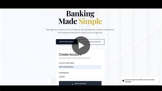 As part of my Java learning journey, I tried applying basic OOPS concepts by building a small Bank Account mini application. I used simple Java concepts like: • Classes and Objects • Constructors… | Venkata Naga Sai Nikitha Ponnuru