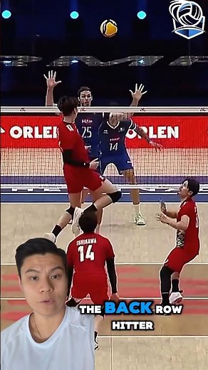 Back Row Attack Play Example #volleyball #volleyballplayer