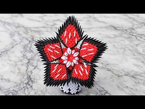 How to make a 3D origami Demogorgon from Stranger Things. Step-by-Step Tutorial/