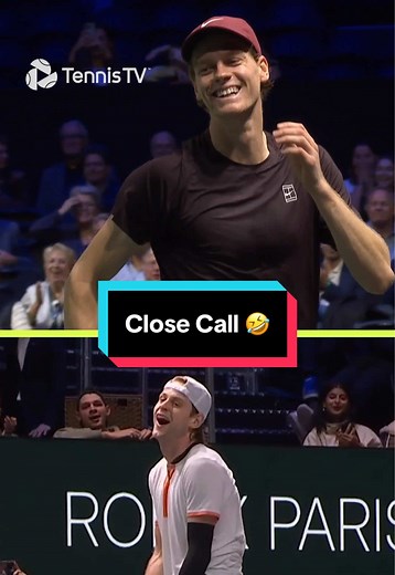 Close Call Reactions at Rolex Paris Masters Tennis
