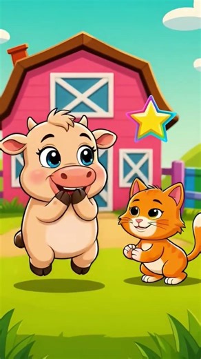 Cute Funny Cartoon Animals Song Dance Party 🐮🐱