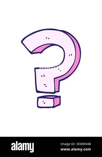 bob and pause animation of question mark cartoon Stock Video Footage - Alamy