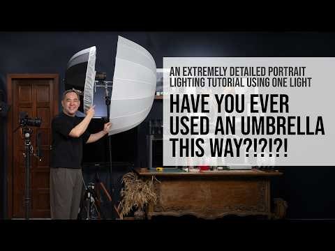 (Easy Umbrella Hack) Create ULTRA SOFT Portrait Lighting with Just ONE Light