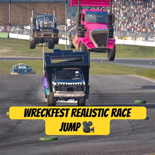 Wreckfest old truck massive jump 🔥#wreckfest #shorts #shortsfeed #viral #gamer