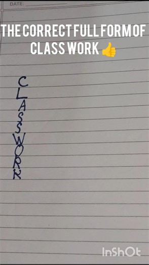 THE correct Full form of class work for students 😎.#classwork#pen#fftadka#tripod.