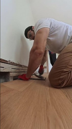 Engineered flooring installation.