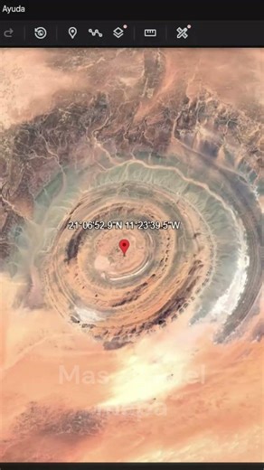 El “Ojo del Sahara” en Google Earth 👁️