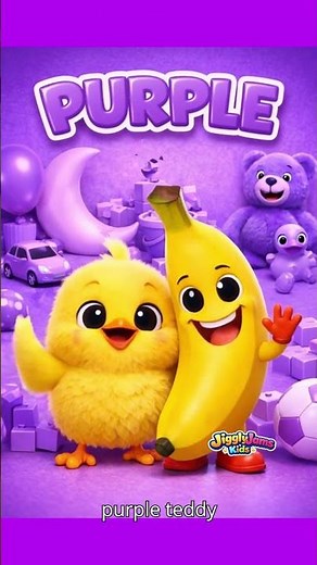 Purple is Royal & Magical 💜👑 | Kids Color Song #shorts #toddlerlearning #3danimation #learncolors