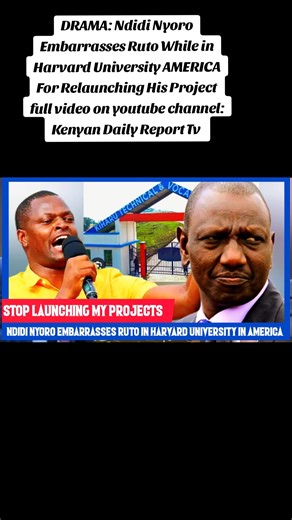Ndidi Nyoro Confronts Ruto at Harvard Over Project