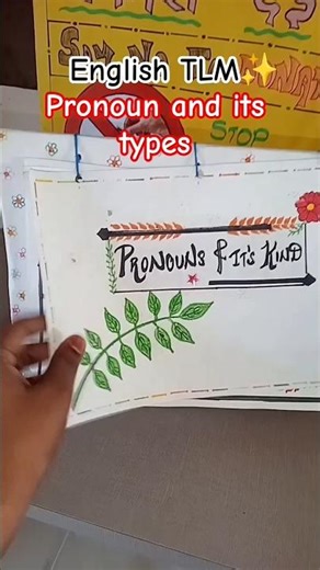 English TLM/project✨ pronoun & it's types #english #project #tlm #3d #shorts #pronoun #b_ed #art