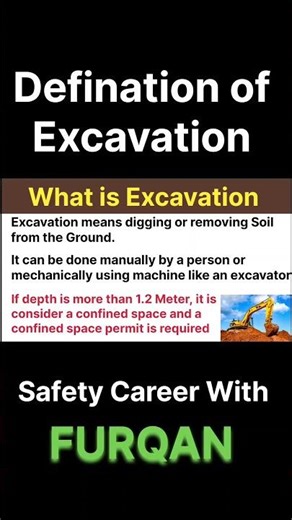 “What is Excavation? ⚠️ Simple Definition | Safety Knowledge #shorts”