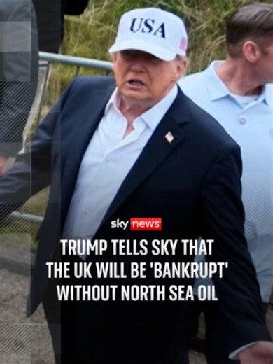 Donald Trump offered his take on the state of the UK to Sky's Ireland correspondent Stephen Murphy as he visited his golf course in Doonbeg. The US president said he believes immigration is