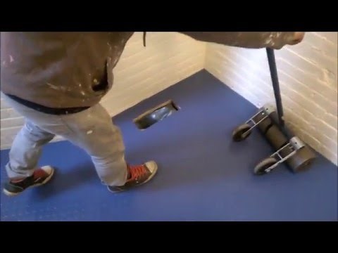 How to install rubber tile flooring