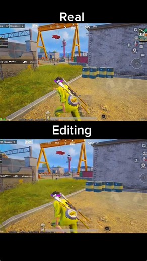 Difference in real V and editing#pubgmobile #bgmi #shorts tranding shorts