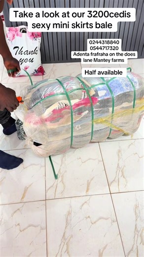 Take a look at our 3200cedis sexy skirts bale .kindly text or call 0244318840/0544717320 #phattysthriftstore #viraltiktok #bale #skirt #miniskirt