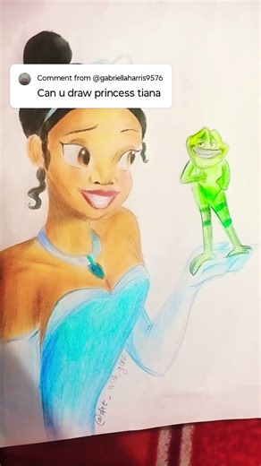 Princess Tiana♥️#drawing #drawingandassemblingdemonslayer #drawingtutorial