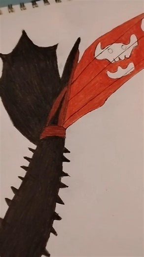 Toothless tail drawing! #artwork #artist #art #httyd #howtotrainyourdragon #viralvideo
