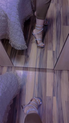 Stunning Silver Strappy High-Heeled Sandals Showcase