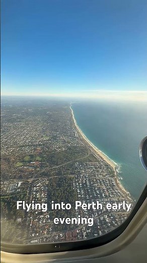 Flying into Perth, Australia.
